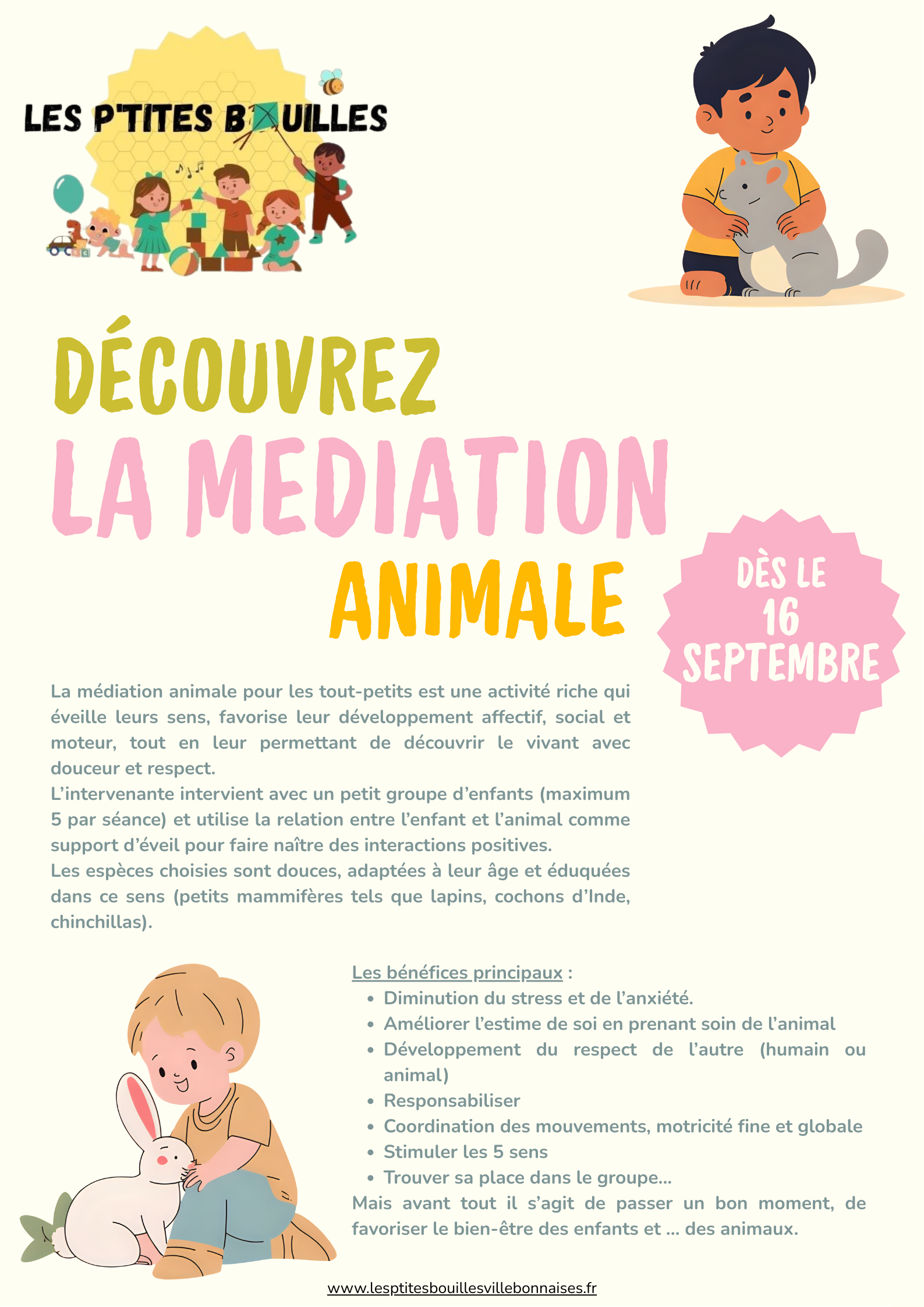 Affiche Médiation animale